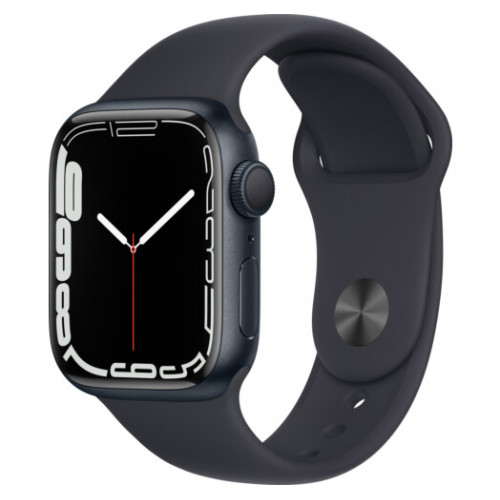 Apple Watch Series 7 GPS 41mm Midnight Aluminum Case With Midnight Sport Band (MKMX3) б/у